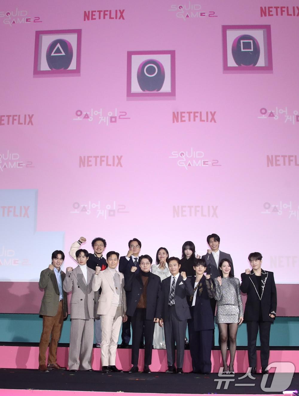 《魷魚遊戲2》找來許多A咖演員參與。(圖/news1提供)