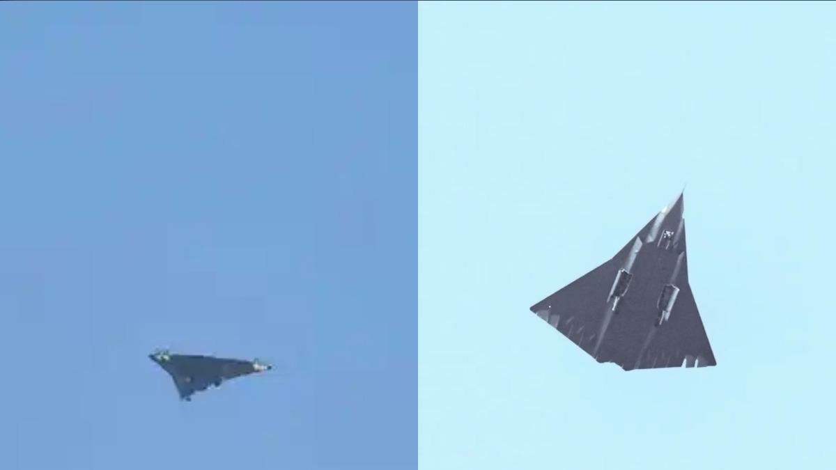 中國疑第六代戰鬥機試飛畫面曝 還有殲-20伴飛?網:像科幻電影