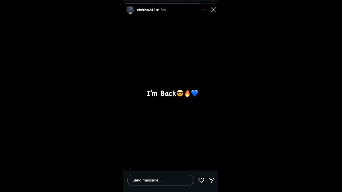 赫南德茲在Instagram上短短寫下「我回來了」（I’m back），正式宣告續留道奇。（圖／翻攝自Instagram@elchino242）