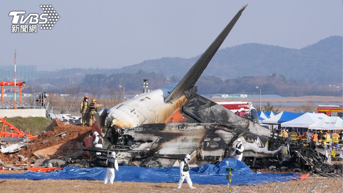 南韓濟州航空29日發生墜機事故。（圖／達志影像美聯社）