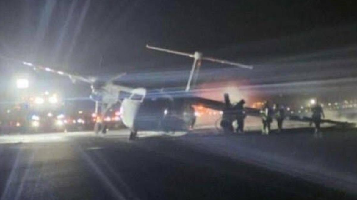 加拿大客機降落也出事!「側滑跑道」冒火光 乘客還原驚悚瞬間