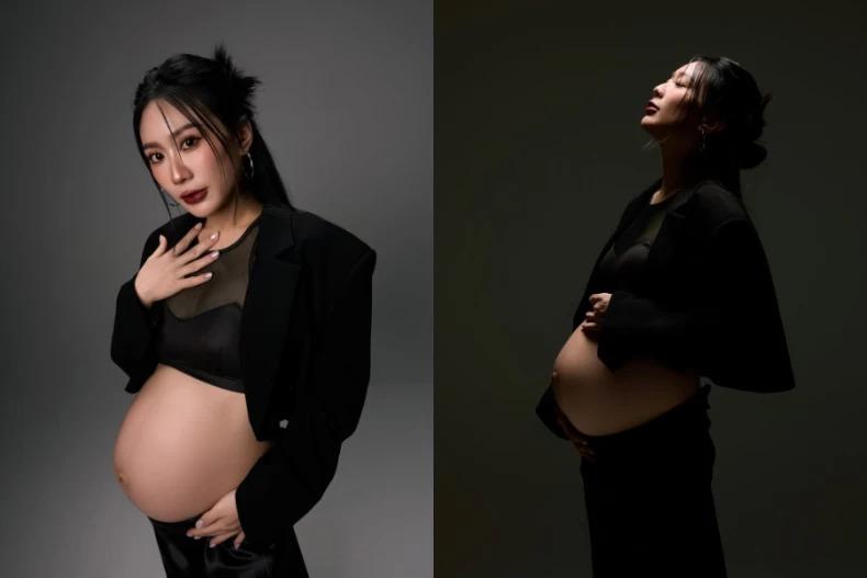 Hailey一身西外+Bra Top獲封最美孕婦。（圖／翻攝自IG@haileychennn）
