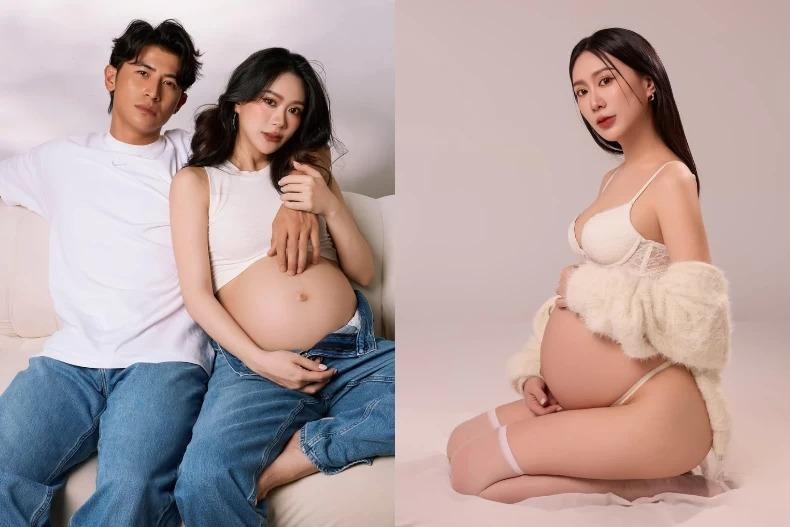 陳傑憲與老婆Hailey一起拍「孕婦寫真」。（圖／翻攝自IG@haileychennn）