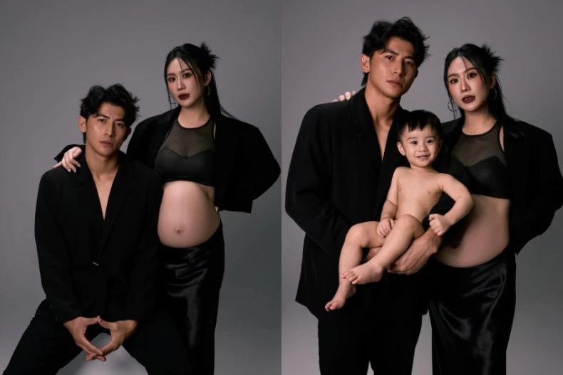 一家三口的「孕婦寫真」發出後，短短幾天時間就超過6萬網友按讚。（圖／翻攝自IG@haileychennn）