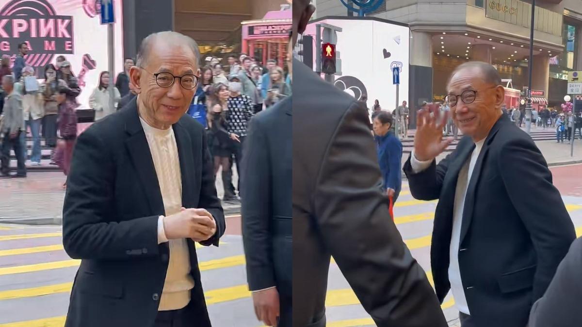 「娛樂圈大佬」現身銅鑼灣！街頭遭粉絲捕獲　親民揮手零架子