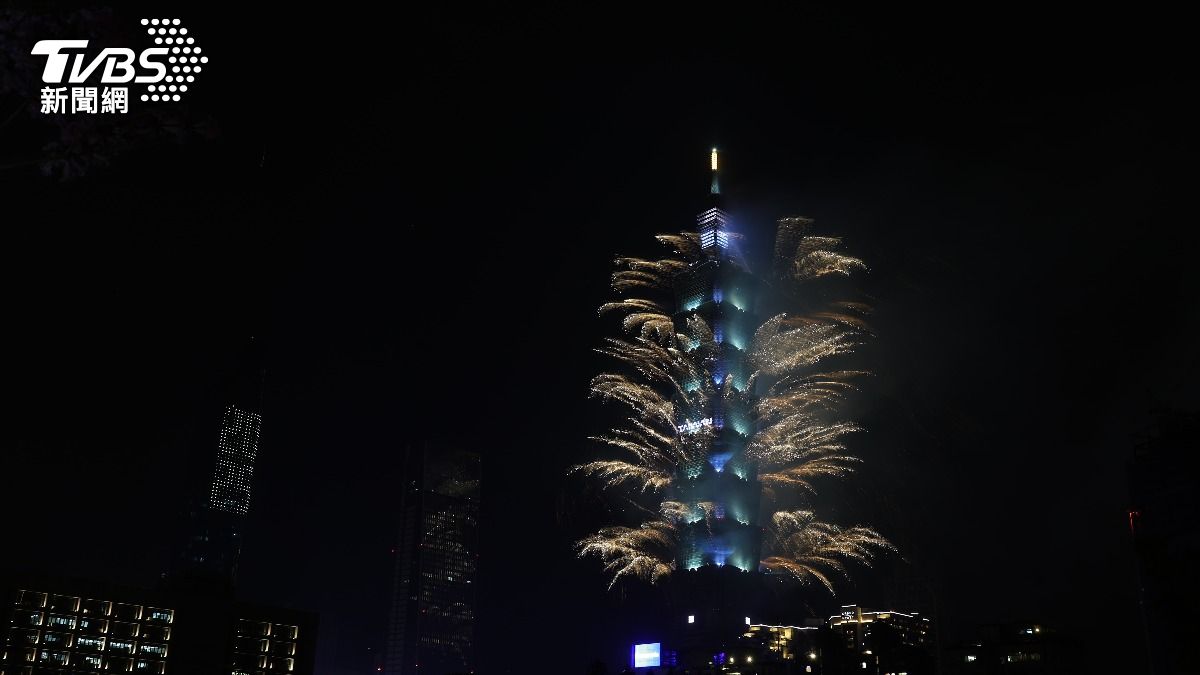 台北101煙火。(圖/張哲鳴攝)