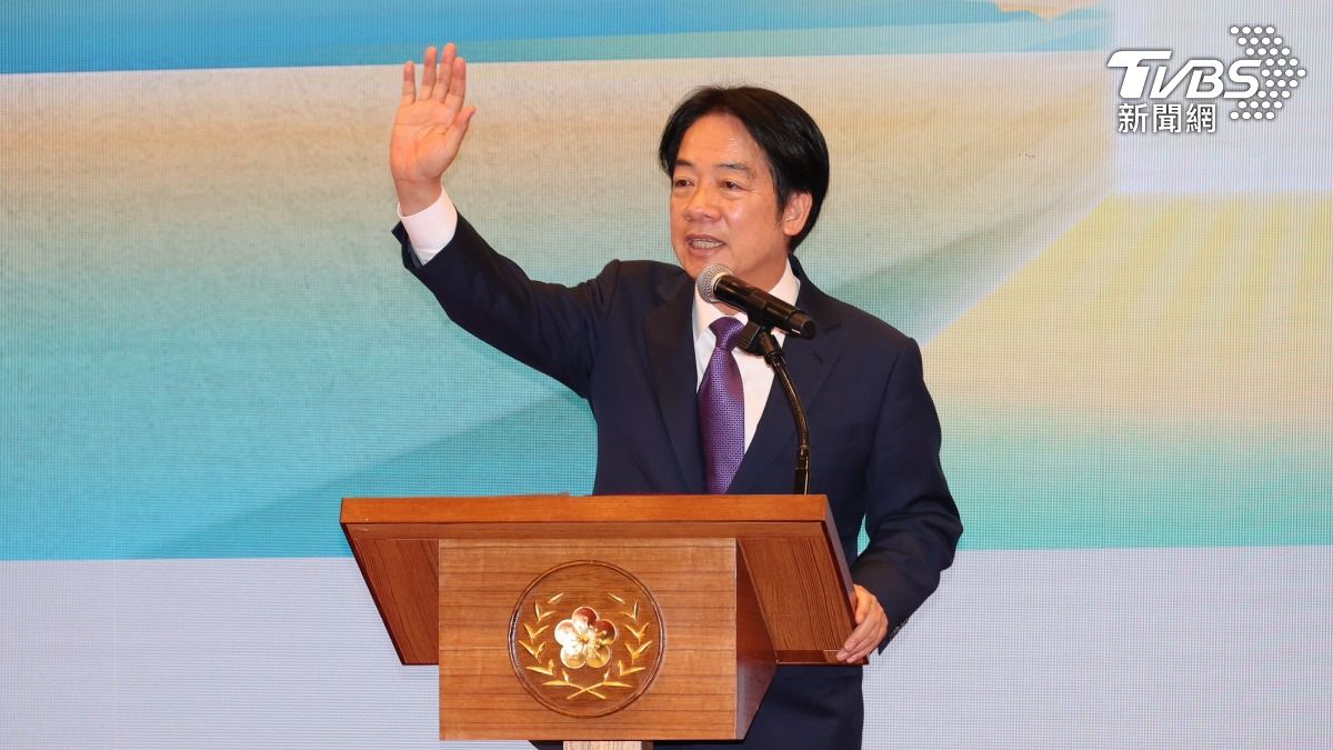 總統賴清德今(1)日發表元旦談話。(圖/潘建樺攝)