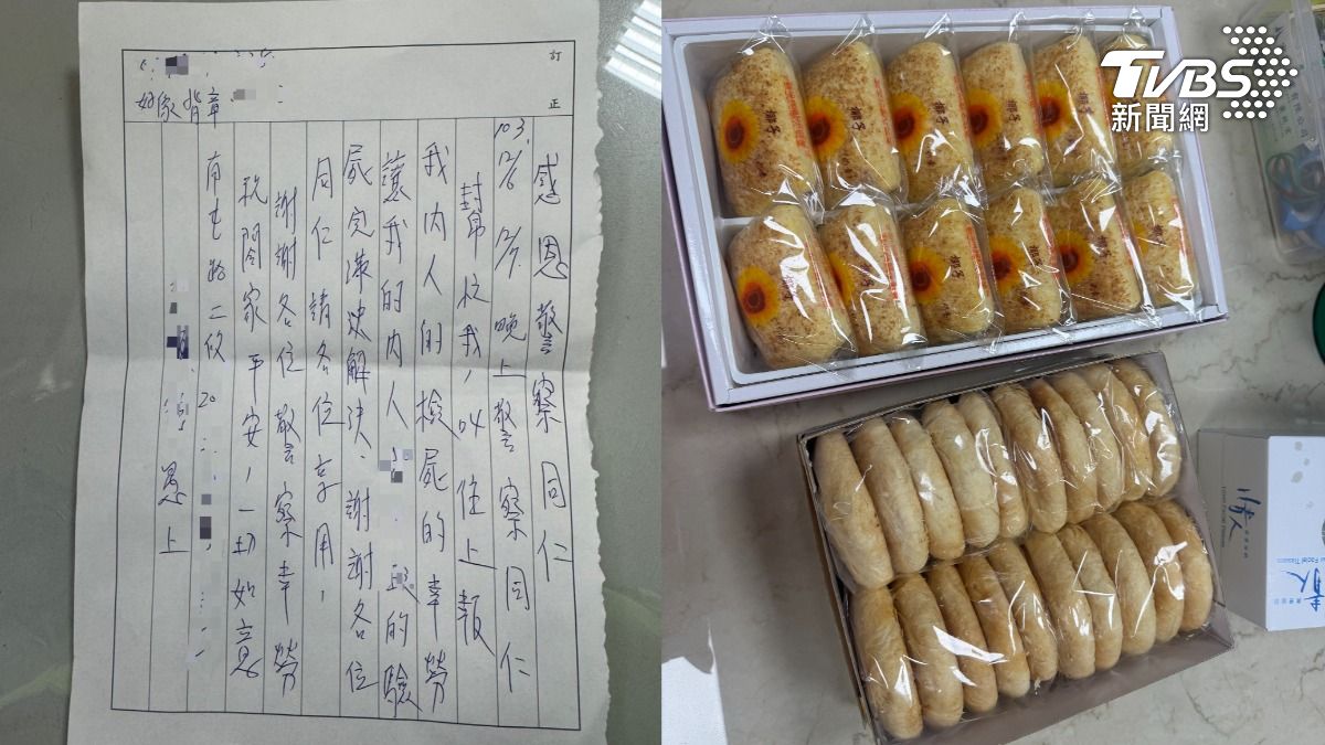 30年情無法道別！台中翁叫吃飯妻已猝死　他寫信淚謝警送暖