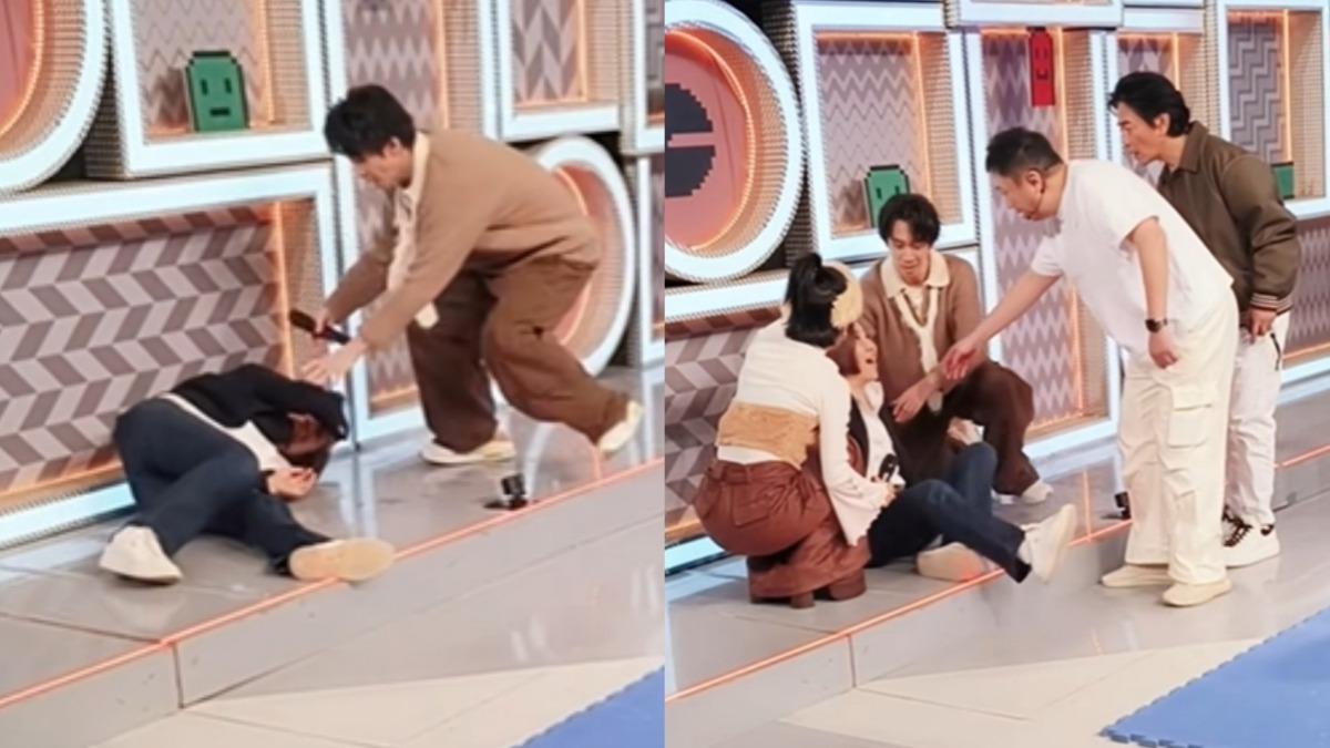 于美人重摔!撞擊頭部「發出巨響」尖叫畫面曝光 吳宗憲嚇傻