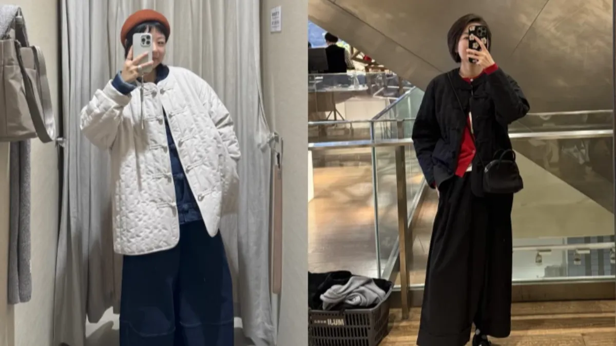 這款無印良品無領盤釦夾克，完美融合了傳統與現代風格。（圖／翻攝自小紅書＠黄大慢）