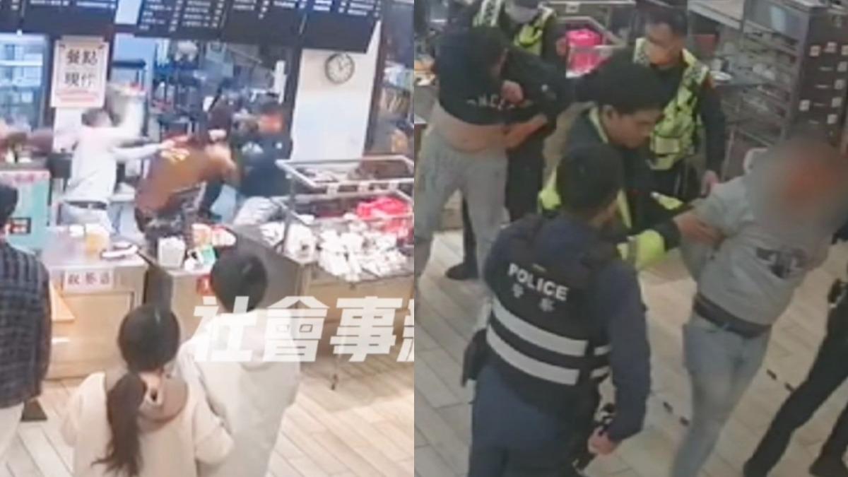 因1句提醒!台中店員挨揍血濺內場 2男囂張幾秒下場好狼狽