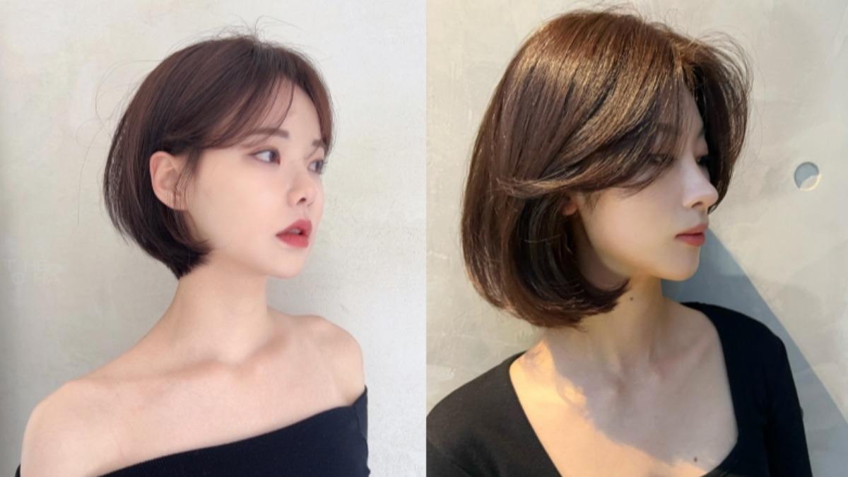 內彎鮑伯頭。(圖/翻攝自IG@woojin.d)