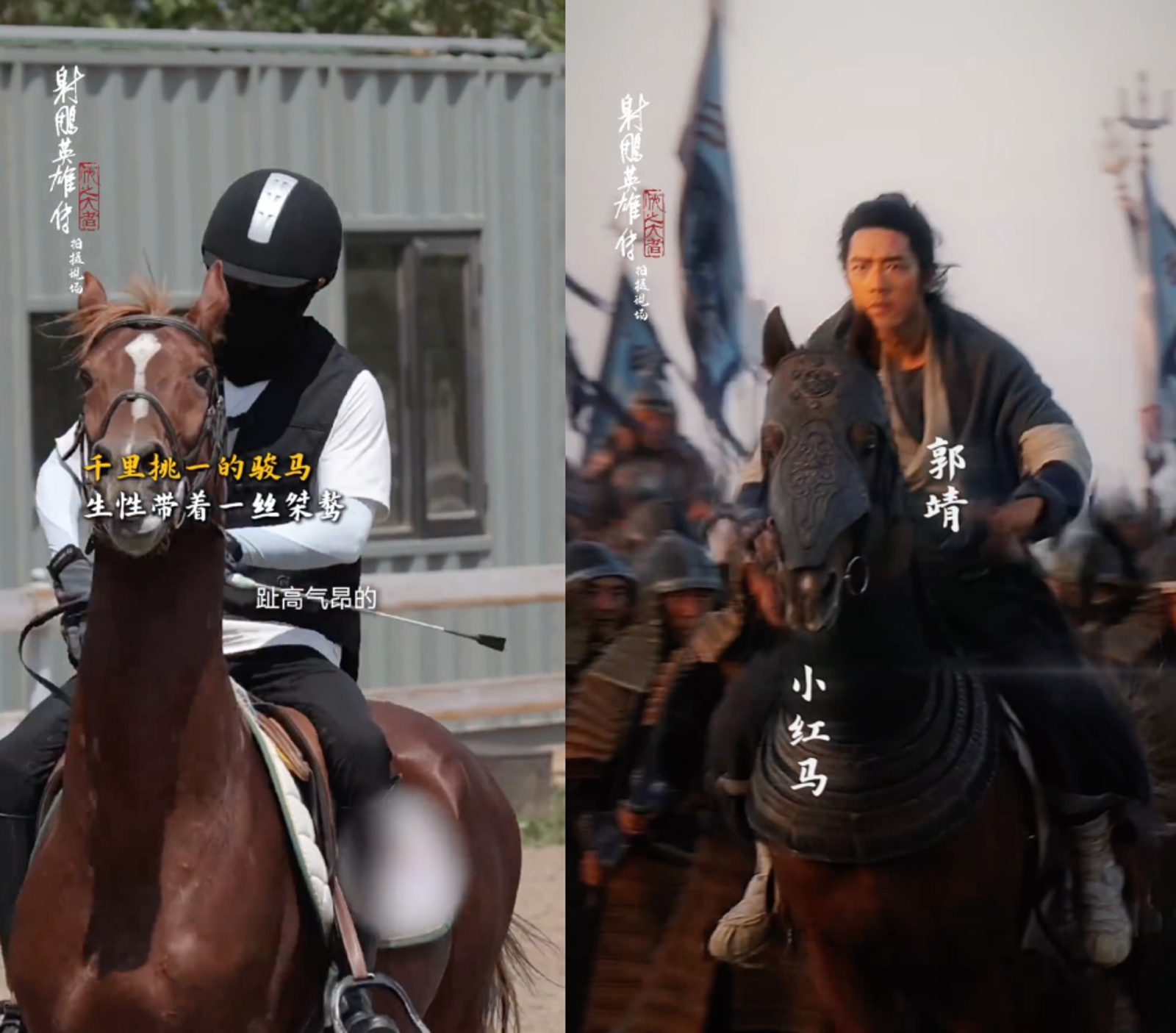 電影中的小紅馬是徐克導演從上千匹馬中挑選出來,肖戰花了兩個月才馴服其傲性。(翻攝電影官方微博)