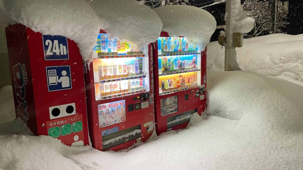 日本青森道路堆滿積雪。（圖／翻攝自Ｘ＠NEFT_jp）