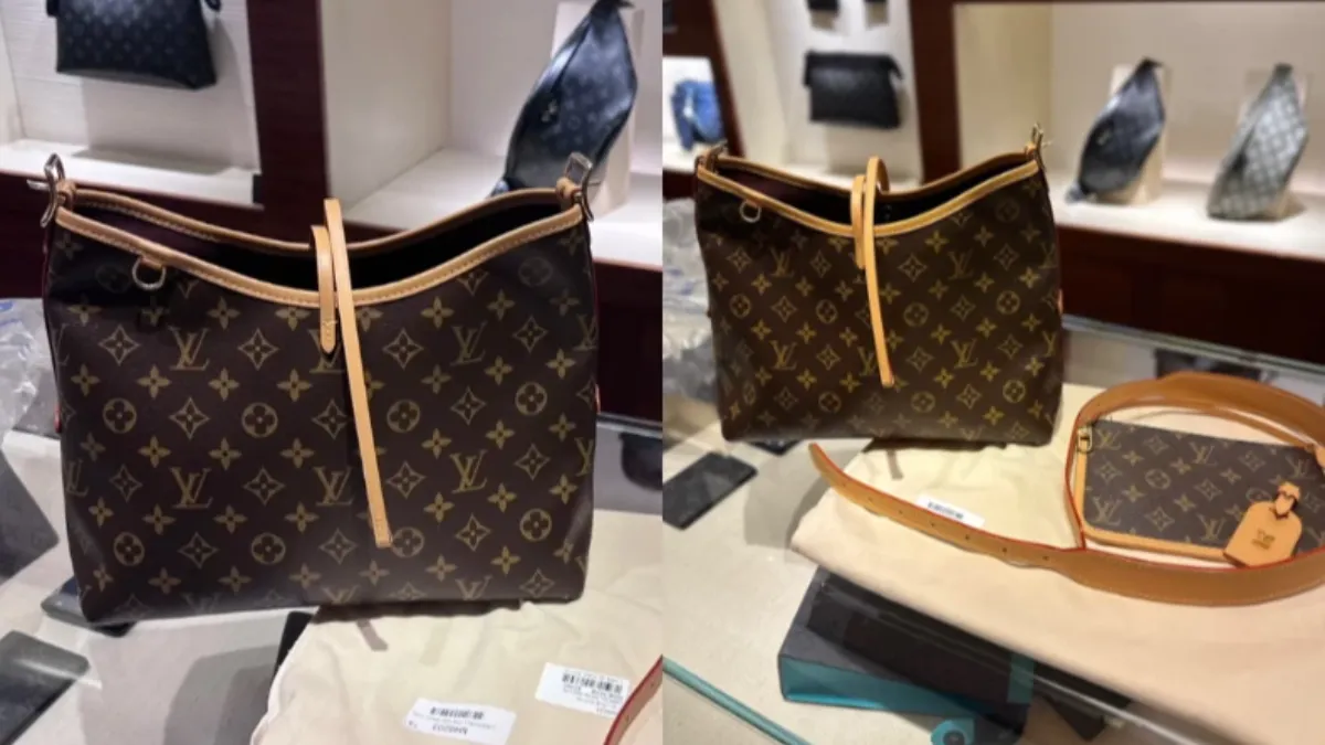 在韓國新世界百貨購入了一只LV CarryAll PM,不僅未預約、排隊,沒想到還能直接walk in拿包。(圖/翻攝自小紅書@小阿柴)
