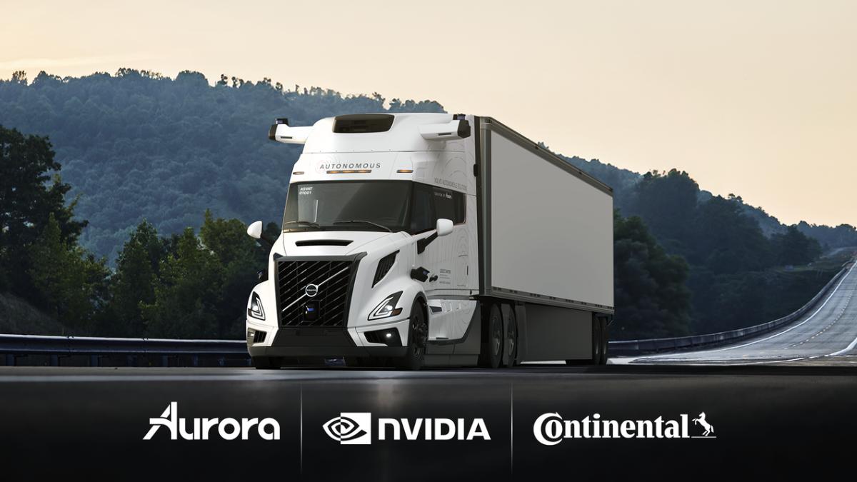 輝達（NVIDIA）於美國時間6日宣布與豐田汽車、Aurora 汽車與大陸集團（Continental）攜手合作。（圖／輝達提供）