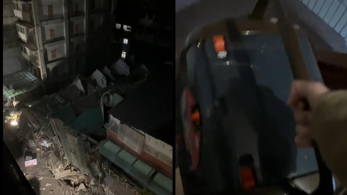 第一視角曝光!三重民宅倒塌 住戶連夜「帶愛貓撤離」