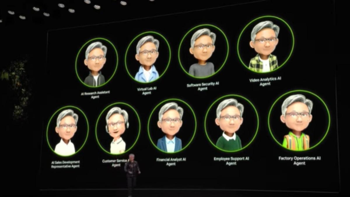 AI Agent可以多工針對不同領域做最佳回應。（圖／翻攝Nvidia YT）