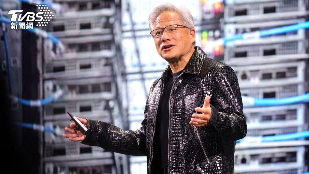 黃仁勳在CES5登場演講。（圖／達志影像路透社）