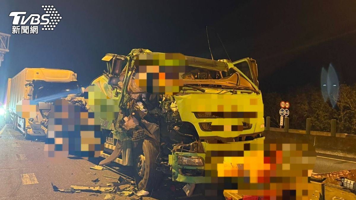 3「學長」後龍地磅站前追撞　車頭爆開1男1女送醫