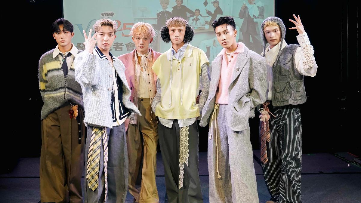 Nelson（左起）、藍弟、蔡朕、學文、巴比、孟維組成「VERA」。（圖／踢帕娛樂提供）