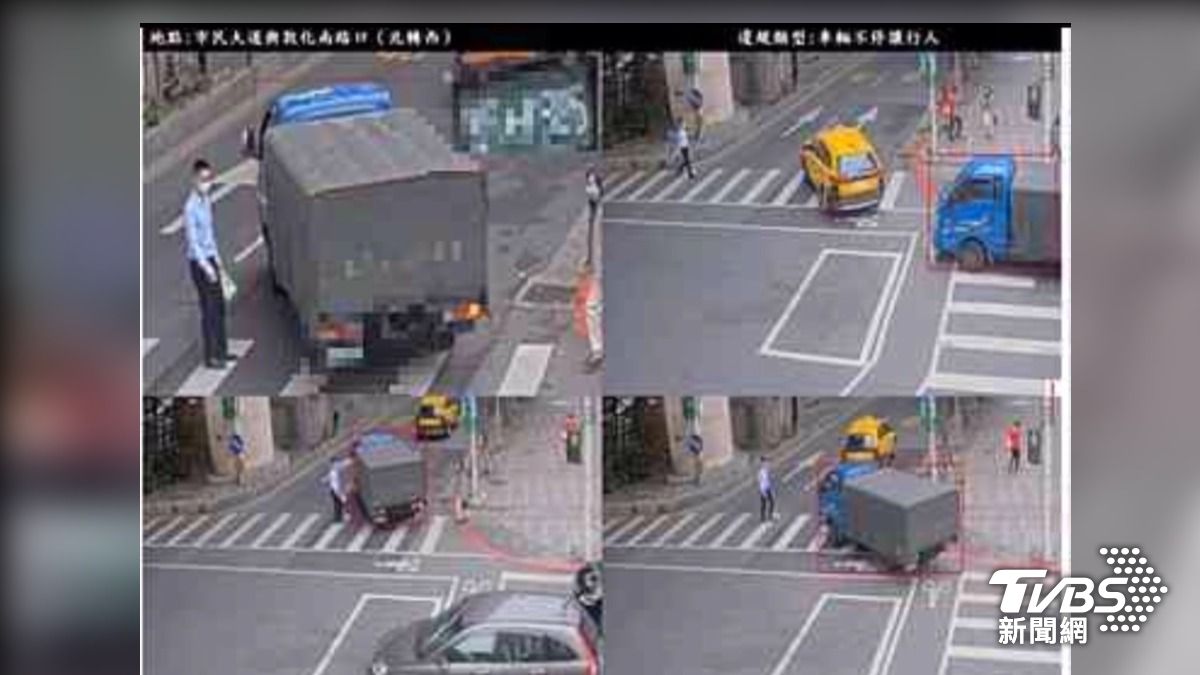 市民大道與敦化南路口違規情況。（圖／警方提供）