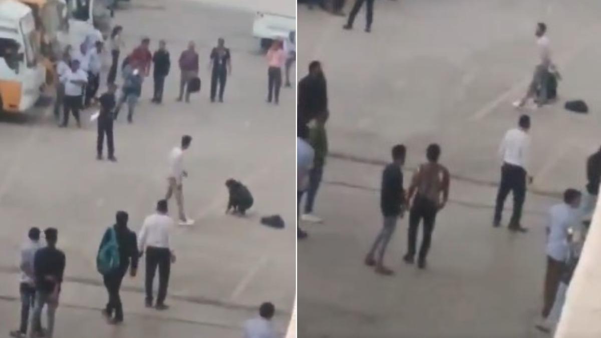 事發當下停車場內有超過20人圍觀。（圖／翻攝自X@Rajmajiofficial）