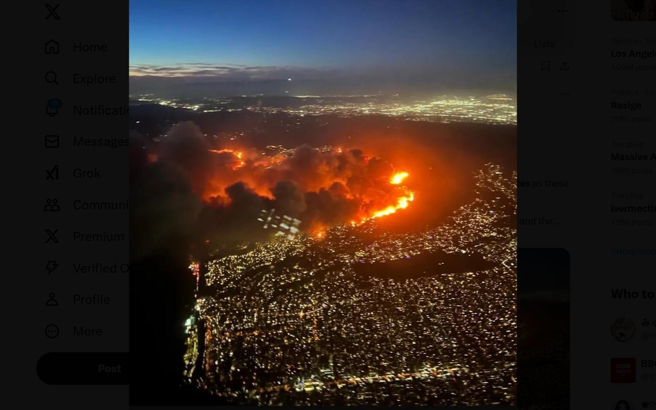 洛杉磯野火理賠金創天價　專家估：承保損失達200億美元、保費漲