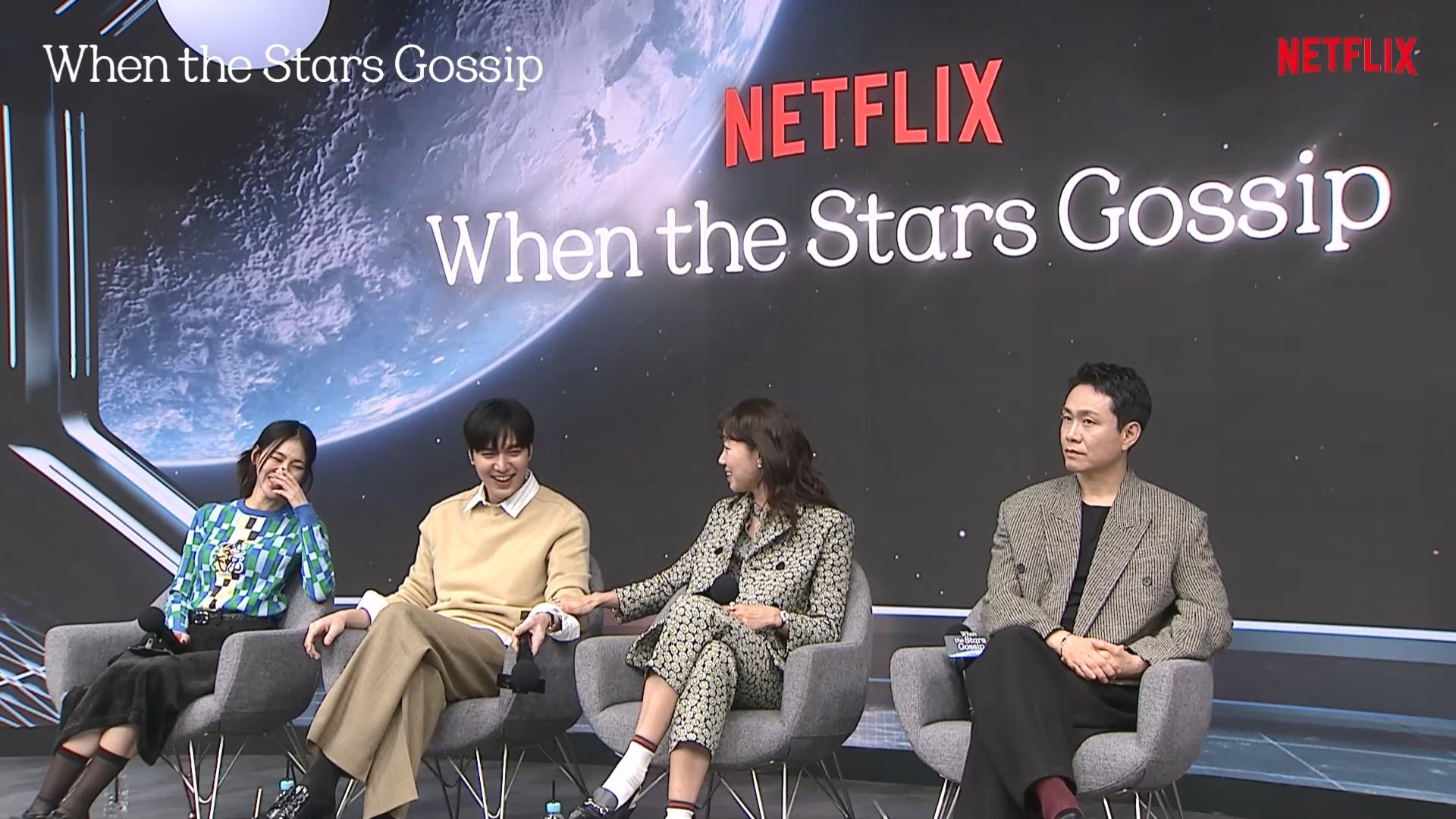 演員們在訪談間有說有笑。（圖／Netflix提供）