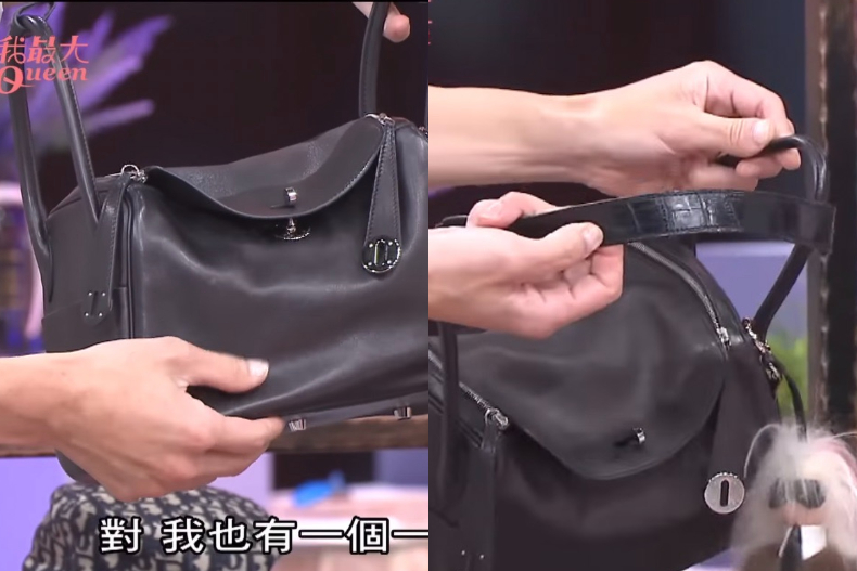 這款的背帶是拼接鱷魚皮。(圖/翻攝自女人我最大YT)