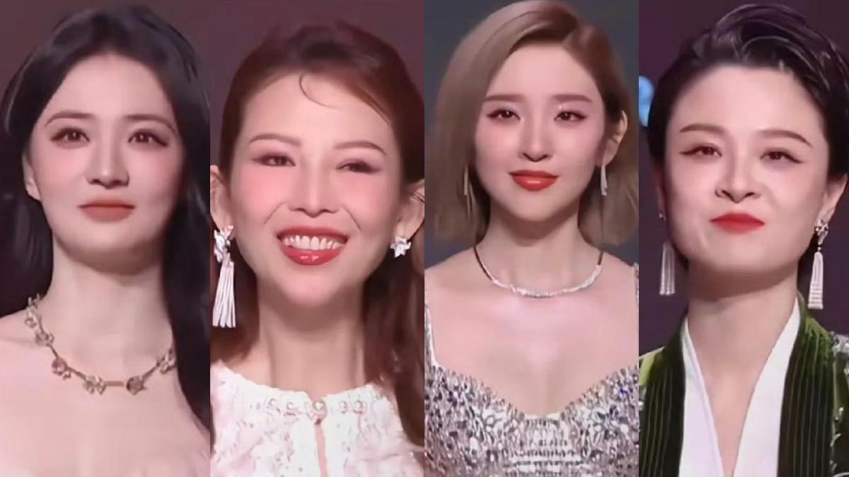 徐璐(左起)、蔡少芬、唐藝昕、陳思斯。(圖/翻攝自微博)