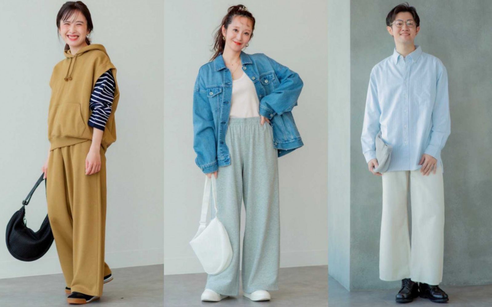 日本UNIQLO店員親自示範多種搭配穿搭。(翻攝自UNIQLO官網)
