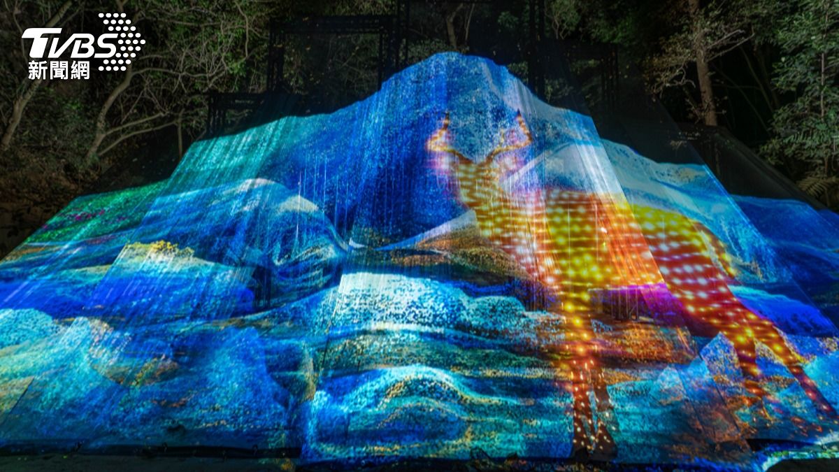 2025龍崎光節空山祭也是許多民眾走春的好去處,此為作品《山岳共鳴》。(圖/TVBS)