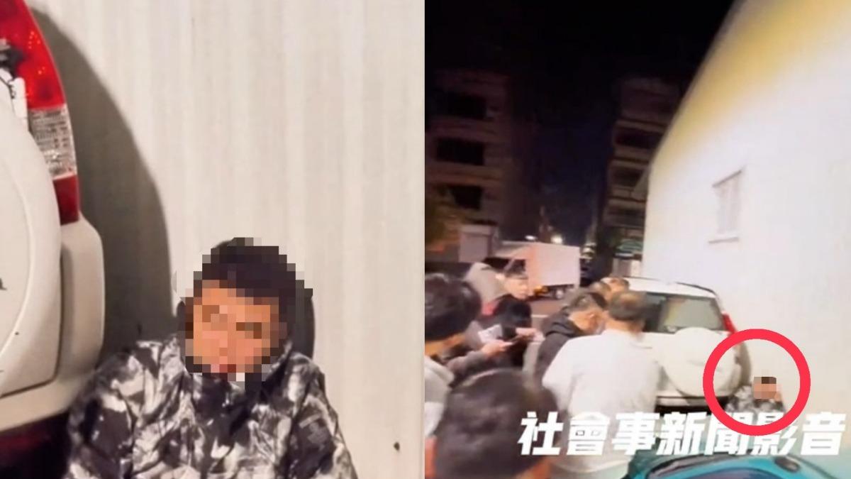 娃娃機店行竊逮正著 台南男被「民眾圍捕」瑟瑟發抖蹲車邊
