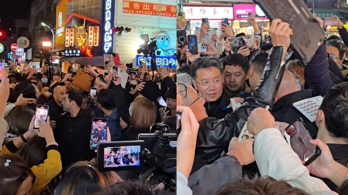 民眾拿各種東西找黃仁勳簽名。（圖／民眾提供）