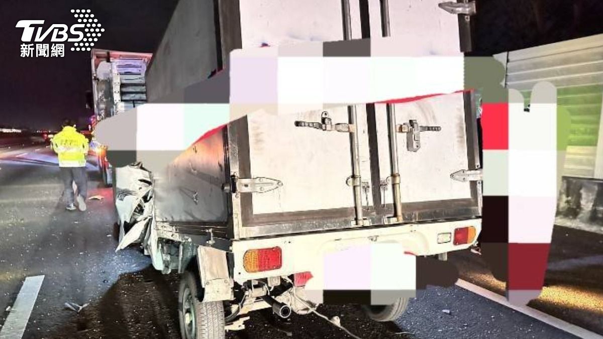 暗夜奪命車禍!47歲貨車司機撞擊聯結車 頭部變形斷魂國1