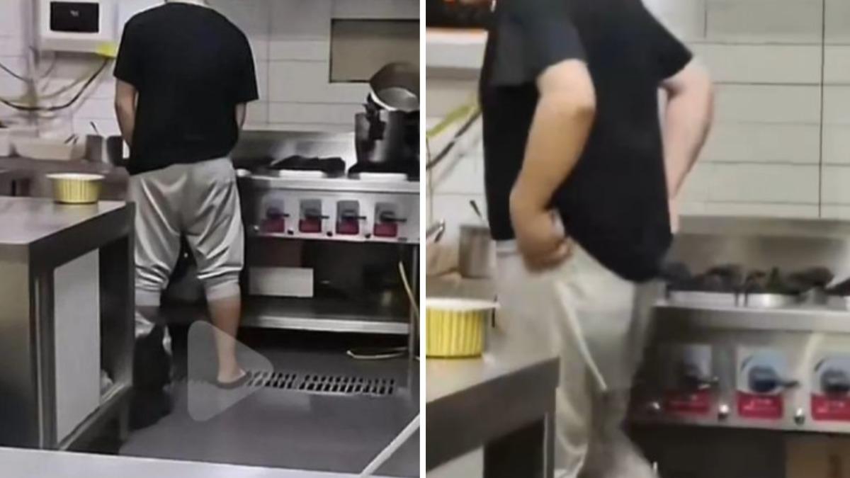 把廚房當廁所?中國成都連鎖火鍋店員工 竟對流理台撒尿