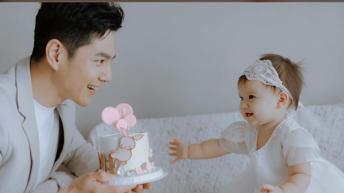 祖雄得女後變得更溫柔。(圖/J2 Plus 婚紗攝影提供)