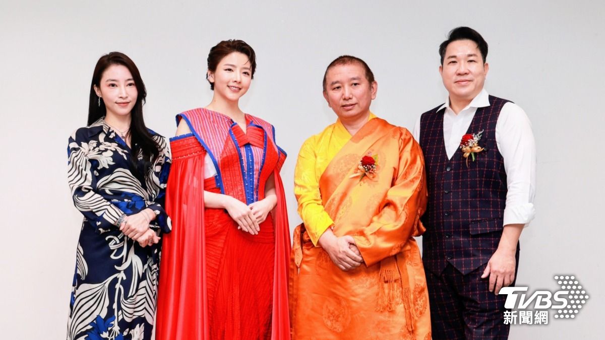 張家瑋、宋羽葤、雪歌仁波切與劉爾金出席記者會。(圖/趙世平攝)
