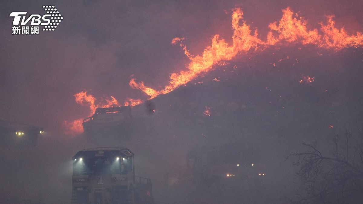 加州野火爆新火場!4小時燒掉北市內湖區大小 末日景象再現