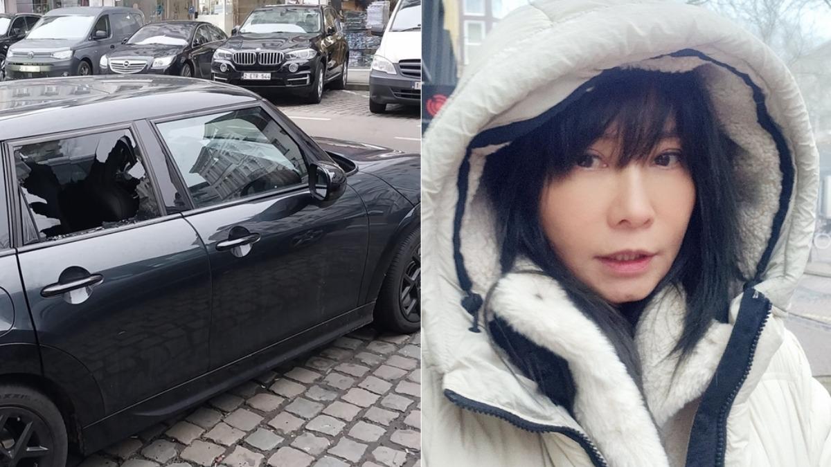 本土女星遊歐出事！「車窗遭砸破」報警4小時等嘸人　腿軟爆哭　