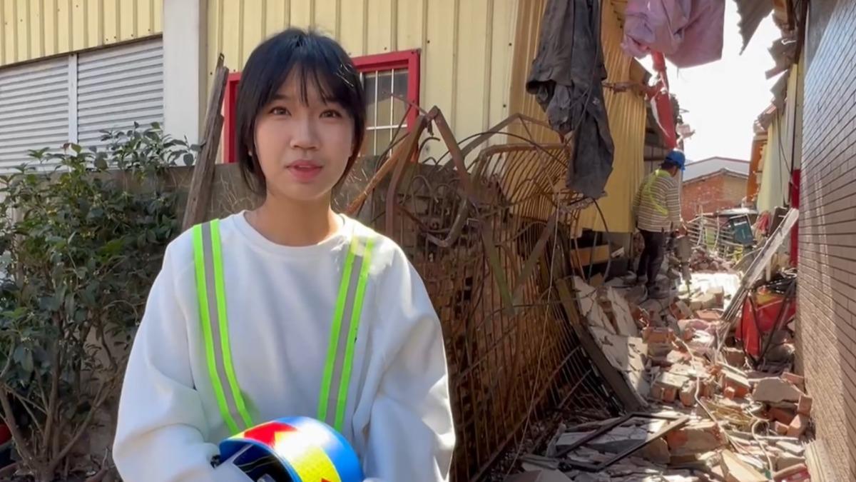 思樂冰妹妹說就算過年都得在災區也沒關係。（圖／民眾提供）