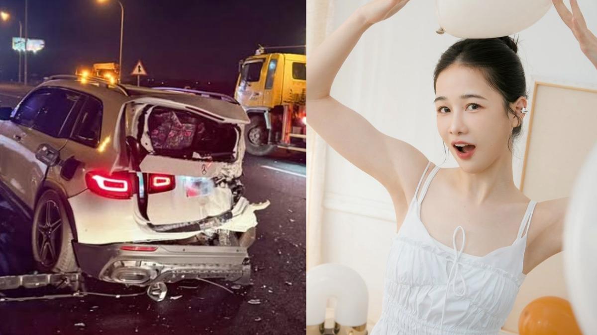 大胃王千千國道遭2車追撞車尾全毀「昏迷送醫」　肇事者竟酒駕！最新狀況曝