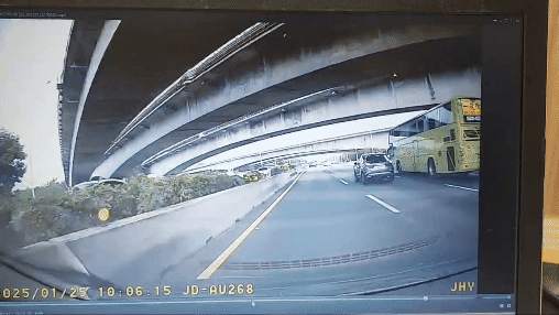 有片/故宮南院處長帶家人出遊國1車禍 4車連撞驚悚瞬間曝