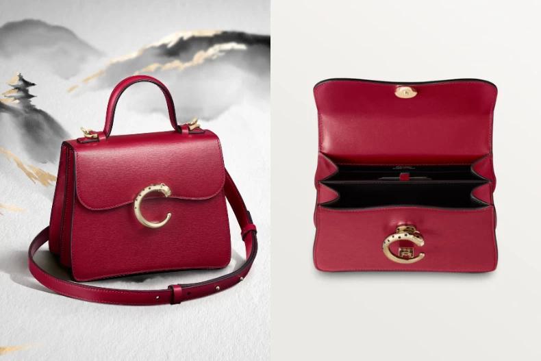 Cartier 的Panthère C de Cartier美洲豹迷你款手提包。(圖/Cartier提供)