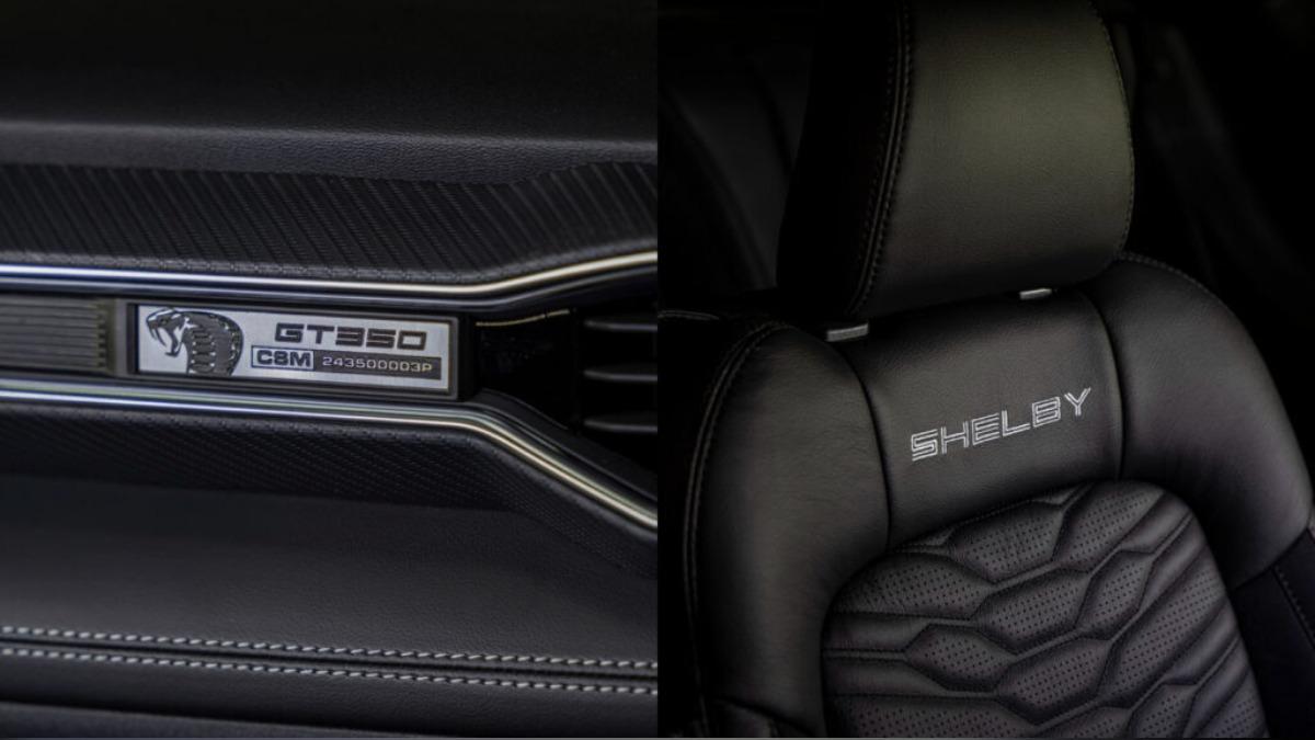 Shelby GT350在內裝上有金屬銘牌與刺繡。（圖／Shelby提供）