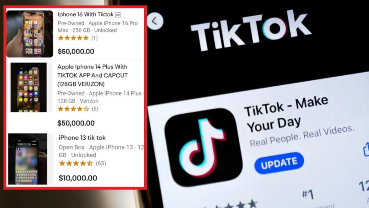 TikTok目前在美國的處境促使有搭載TikTok的手機和其他電子裝置變得值錢。(圖/翻攝自X@mymixtapez)