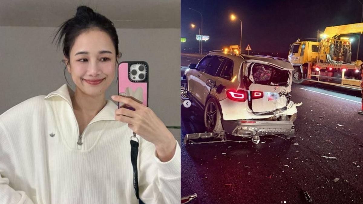 網紅千千遭撞「車尾全毀」！戴護頸報平安　親解iPhone求救功能