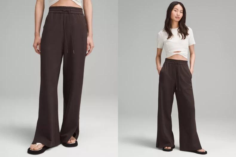 Lululemon French Terry 法式毛圈布高腰長褲。(圖/Lululemon提供)