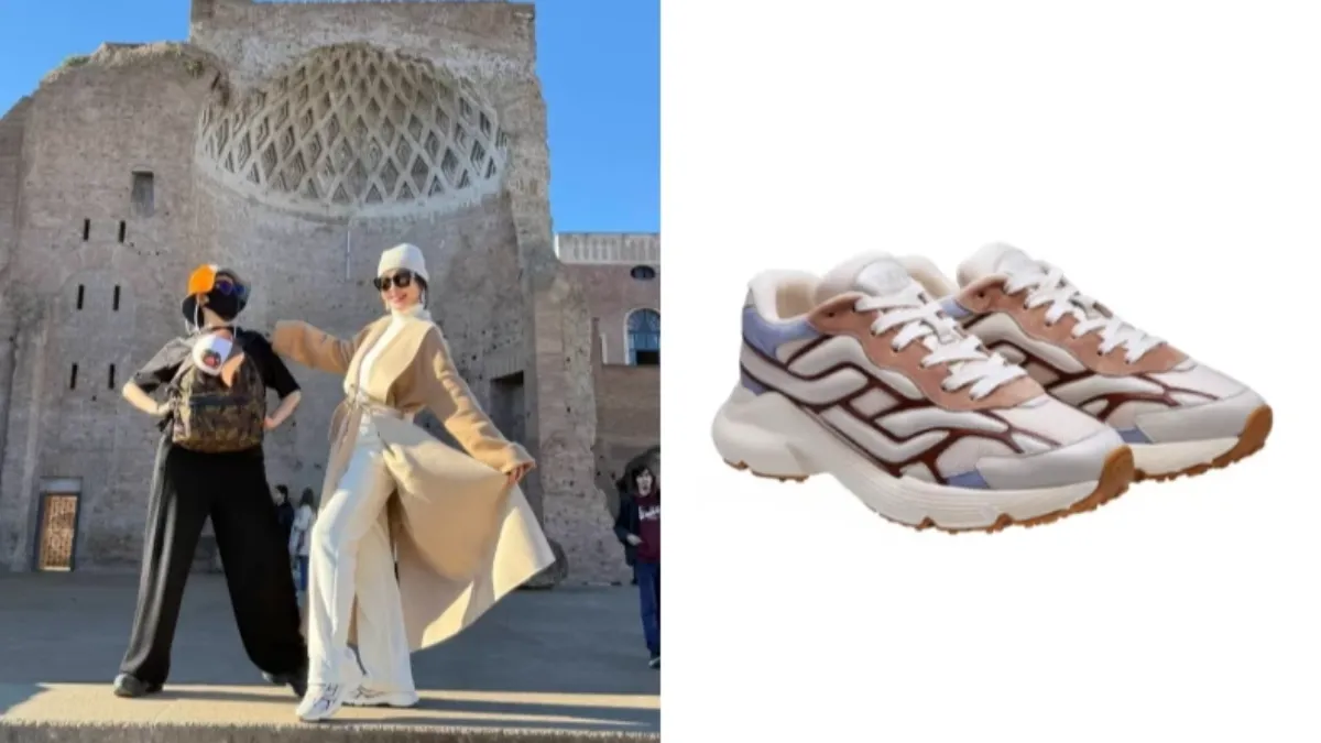 Tod's運動鞋以科技織物、光滑小牛皮鞋面皮革和絨面皮革製成。(圖/翻攝自陳美鳳FB、Tod's)
